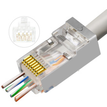 UTP Cat6 RJ45 Connector Easy Connect Pass Through